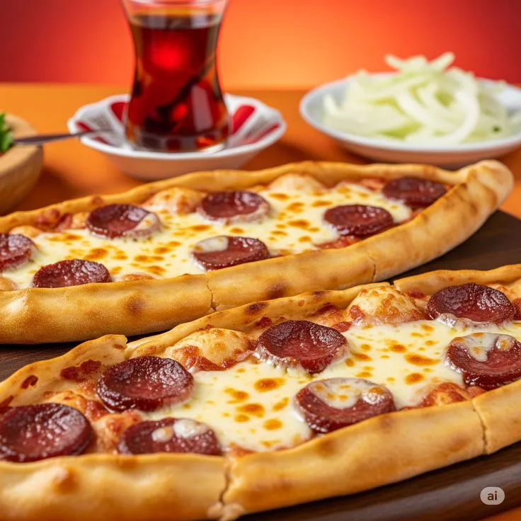 Kaşarlı Sucuklu Pide